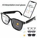 AI Interpretation Smart Glasses   Language Translation, Photochromic Lenses, AI Chat & Hands-Free Audio